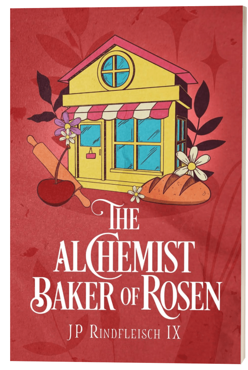 The Alchemist Baker of Rosen by JP Rindfleisch IX — cozy MM fantasy prequel, Tales of Valdaes, preorder
